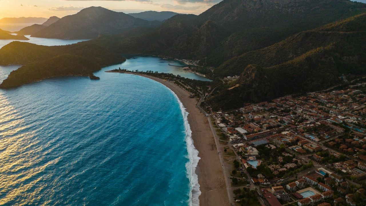 Oludeniz Beach in the Aegean Sea 