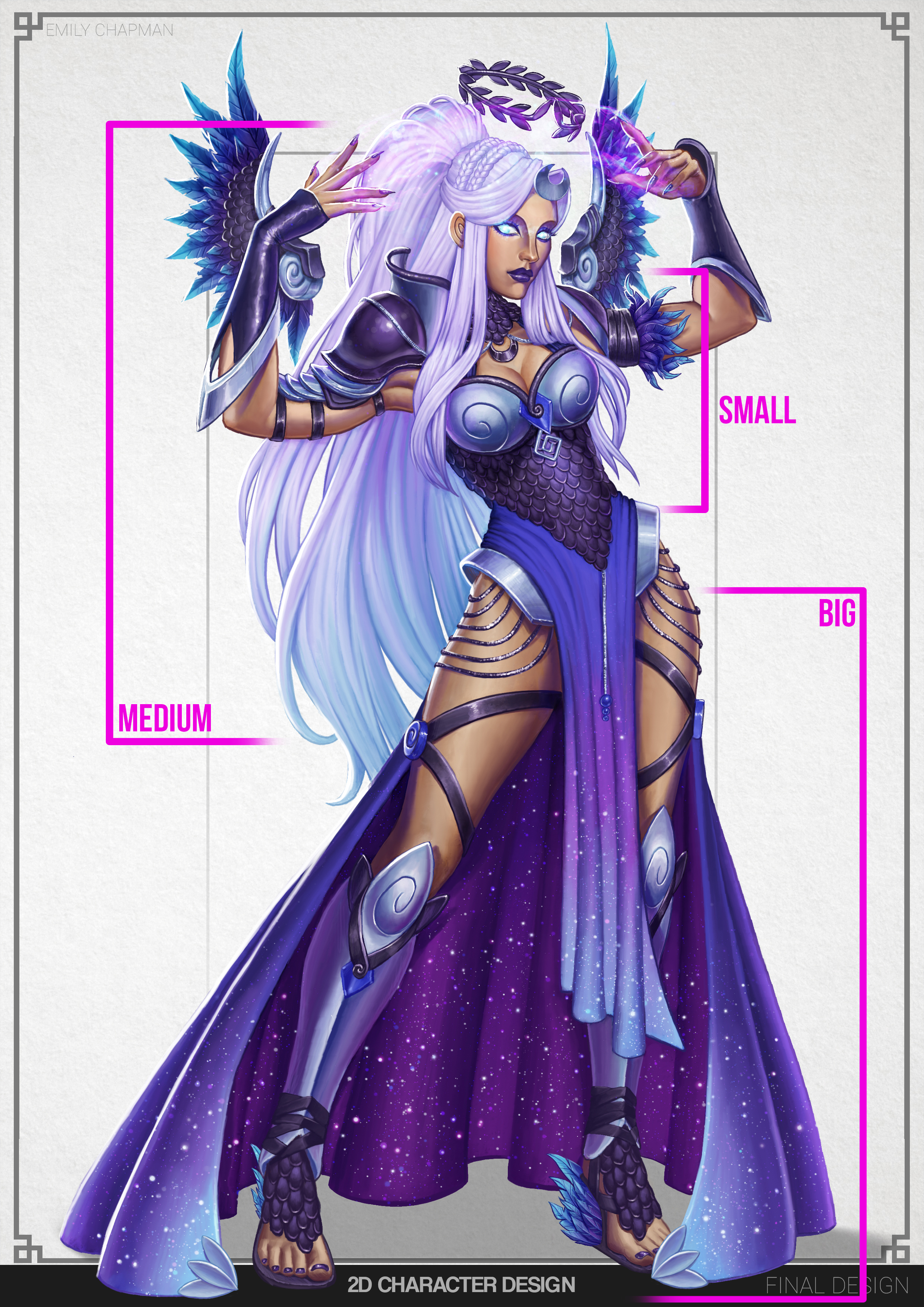 Costumes for characters; sketches