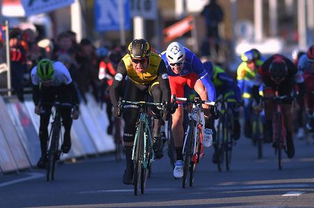 Arnaud Demare was second, behind winner Dylan Groenewegen, at Kuurne-Brussel-Kuurne