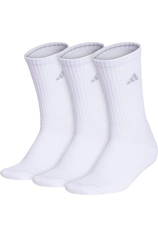 adidas Women's Cushioned Crew Socks (3-Pair) with Arch Compression