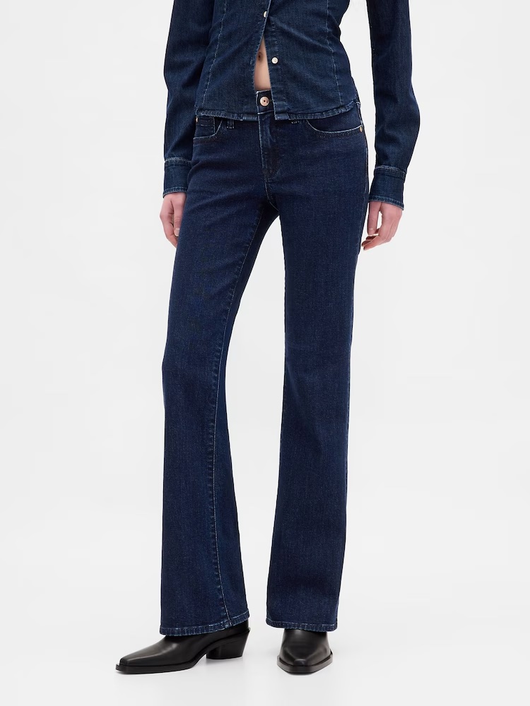 Gap, Blue Low Rise Long and Lean Bootcut Jeans