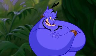 The Genie voiced by Robin Williams in Aladdin