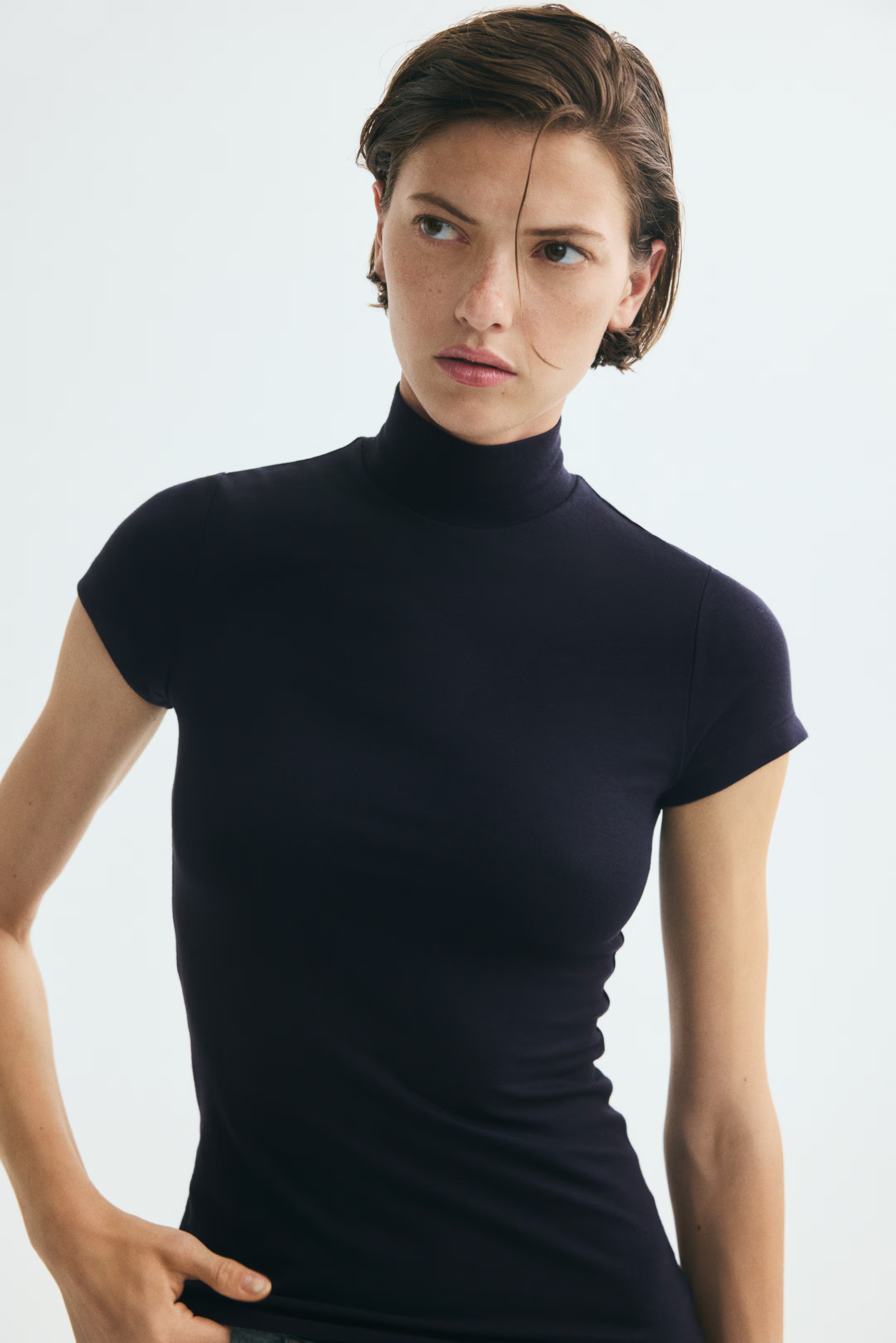 H&amp;amp;M, Turtleneck Viscose Top