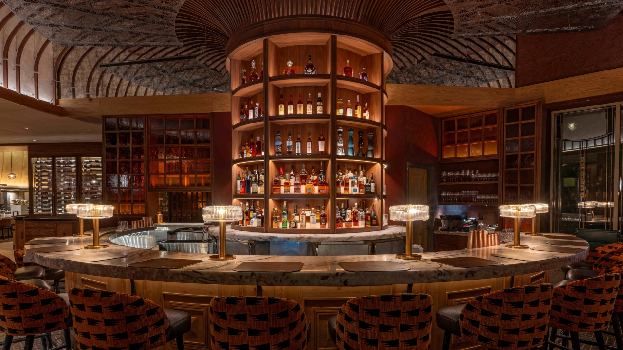 The bar at the new Napa Rose