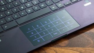 ASUS Chromebook CX9 close-up on virtual numpad