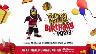 NBC Sports Chicago and Chicago Blackhawks alternative animated production of a live NHL game
