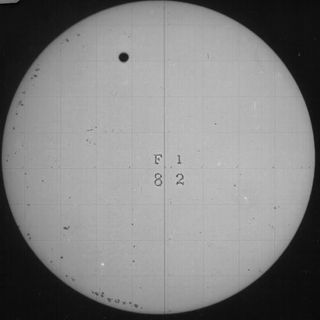 One of the first photographs of the transit of Venus 1882.