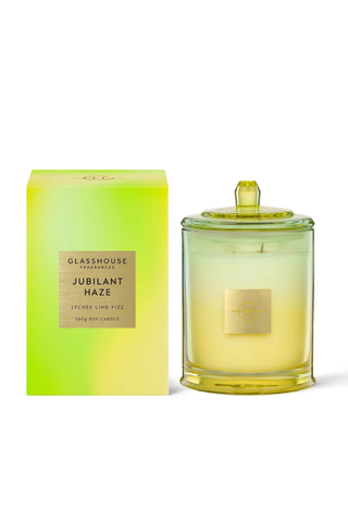 GlassHouse Fragrances Jubilant Haze Lychee Lime Fizz Candle 