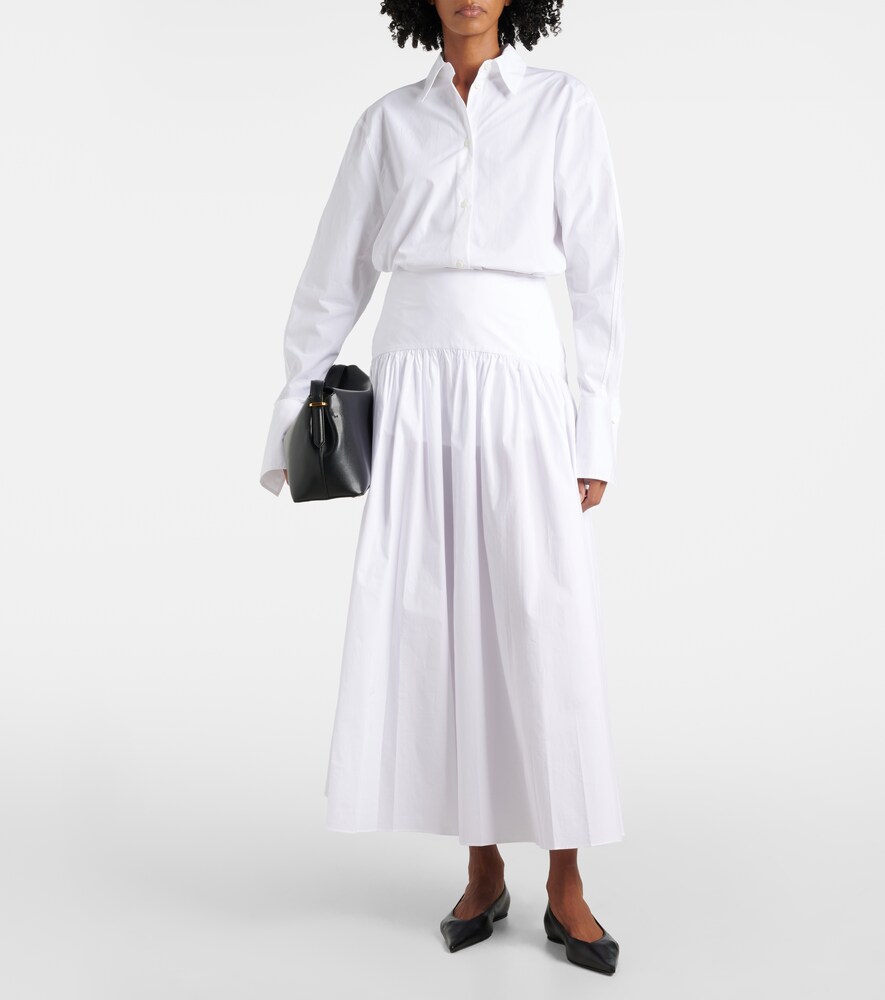 Procida High-Rise Cotton Maxi Skirt