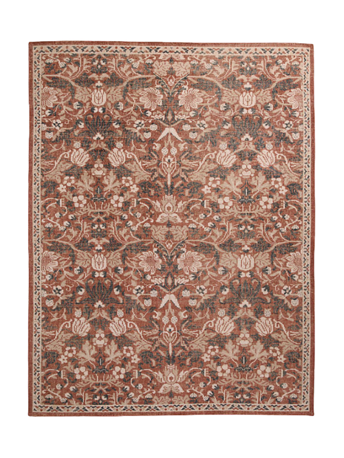 Ennis Performance Traditional Handknotted Rust Red Area Rug 6'x9'