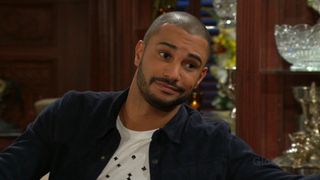 Nathan Owens as Holden smirking in The Young and the Restless