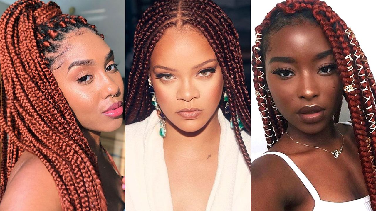 red box braids