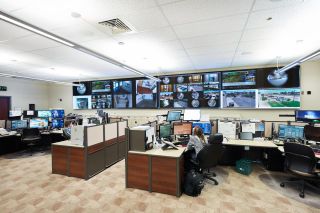 The Planar TVF Series LED video wall heightens visibility of critical information at Lea County 911 Call Center in Hobbs, NM.