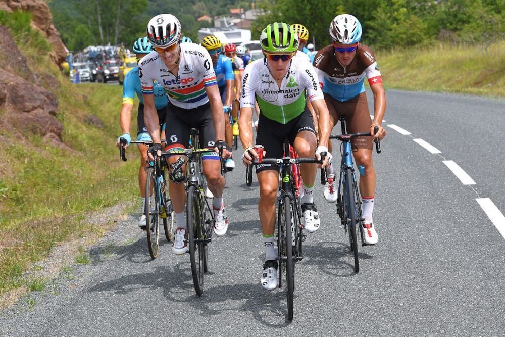 Daryl Impey, Serge Pauwels and Silvan Dillier in the stage 15 breakaway