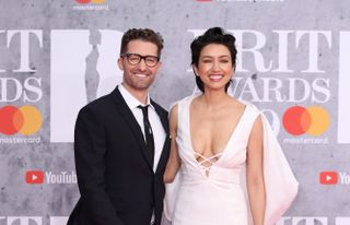 Matthew Morrison and Renee Puente attend The BRIT Awards 2019 held at The O2 Arena