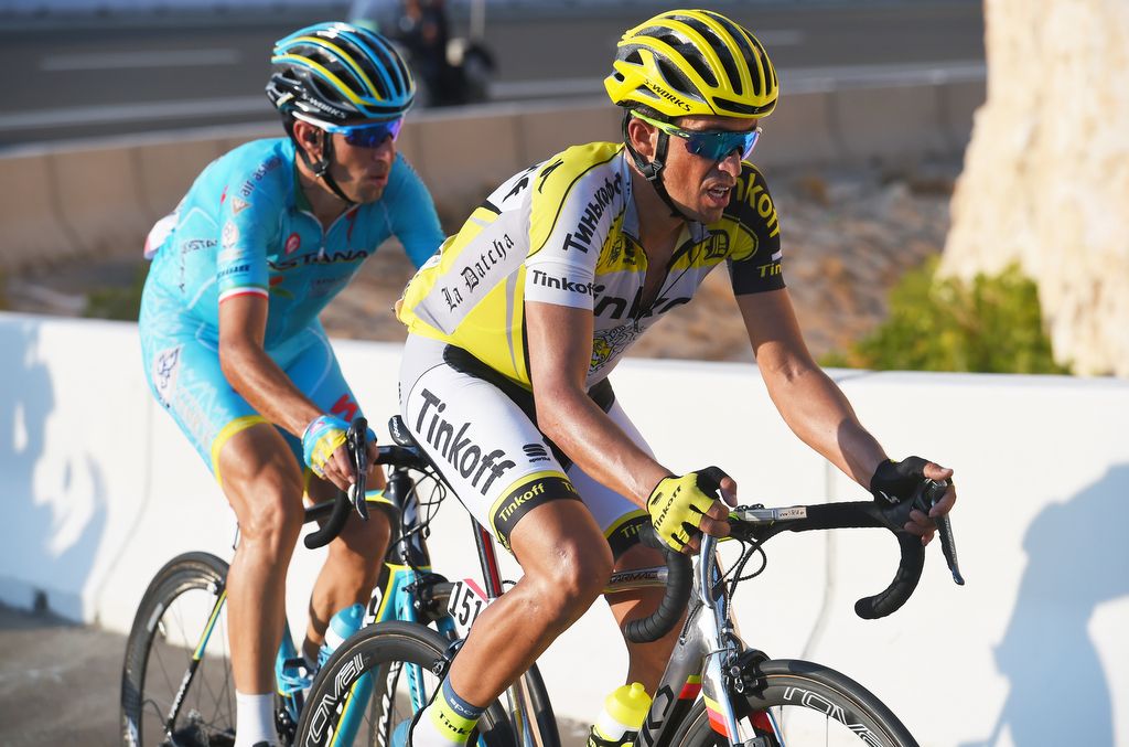 Vincenzo Nibali (Astana) and Alberto Contador (Tinkoff)
