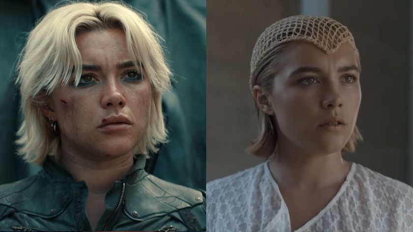 Florence Pugh in Thunderbolts and Dune Part 2 side by side 