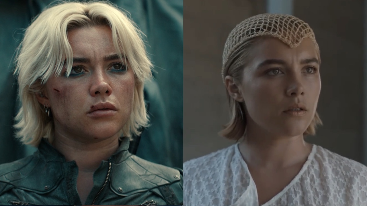Florence Pugh in Thunderbolts and Dune Part 2 side by side 
