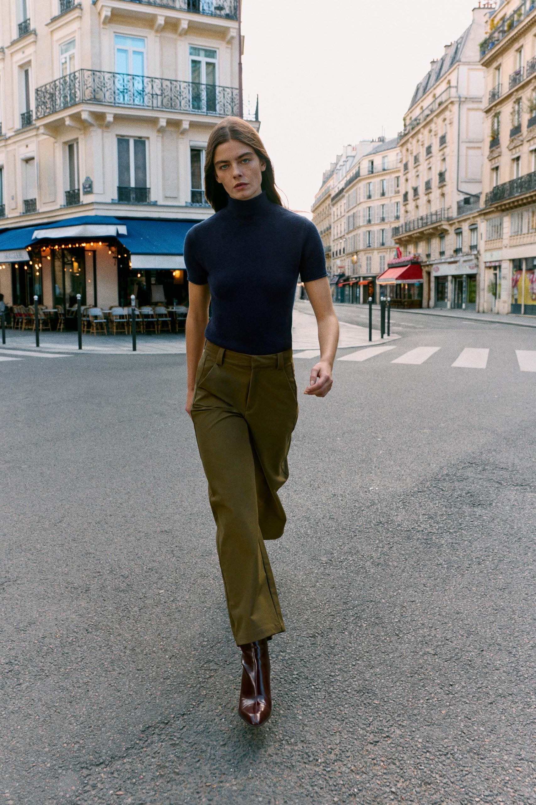 Barrel Trousers - Dark Khaki - Xs