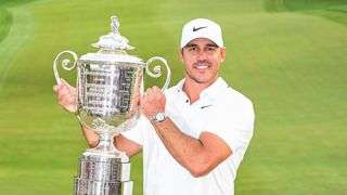 Brooks Koepka with the 2023 PGA Championship trophy