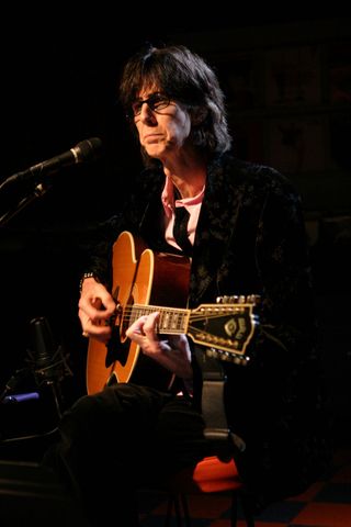 Ric Ocasek of The Cars performing in CBGB on September 29, 2005 in New York City.