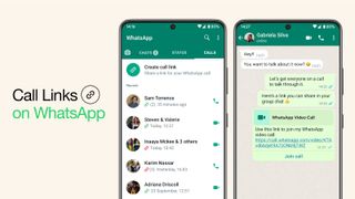Creating and sending a Call Link on WhatsApp