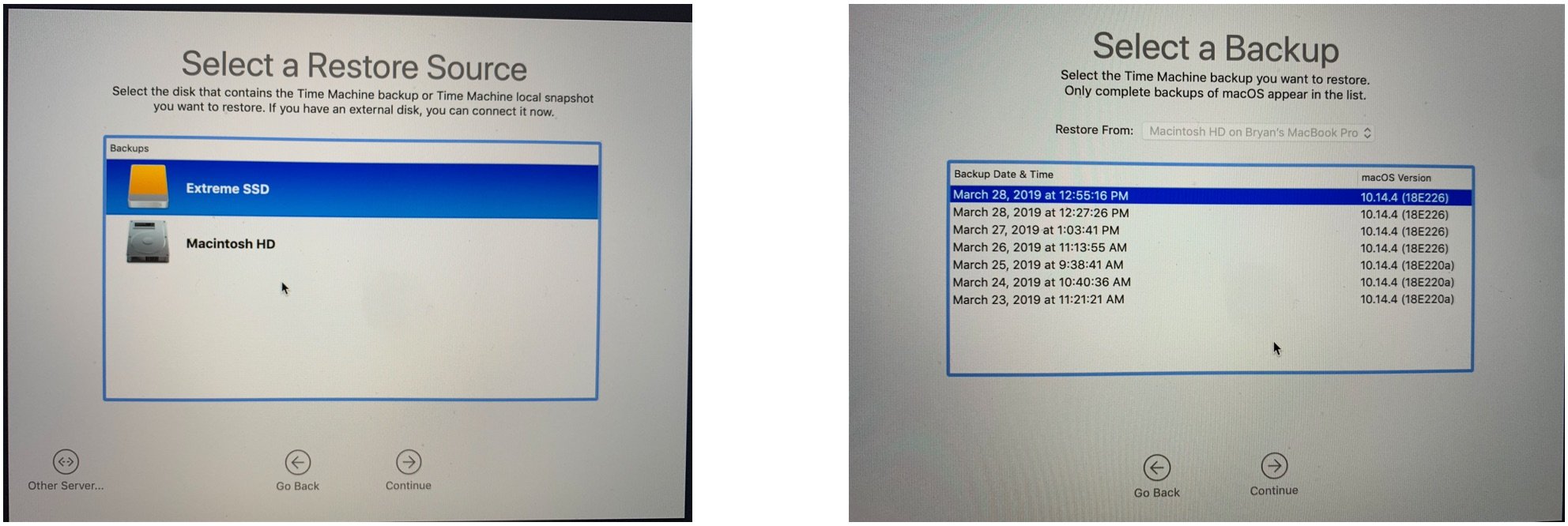 choose backup