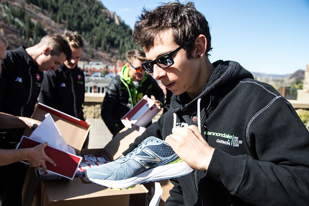 Davide Formolo enjoys his new shoes