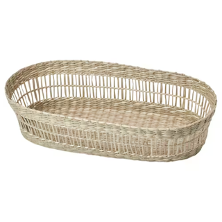 A woven bread basket for tablescaping