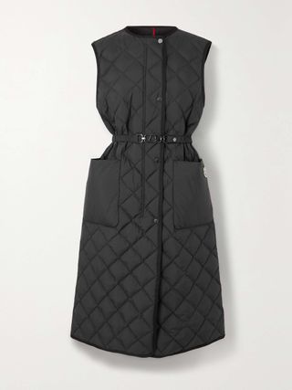 Butor Appliquéd Belted Quilted Shell Down Gilet