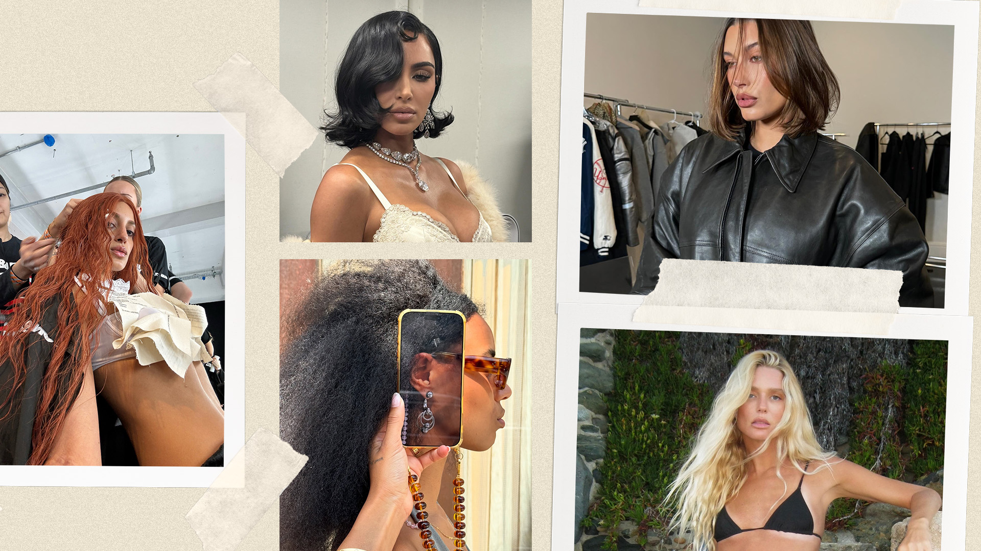 A collage of women sporting different hairstyles from Paris, Los Angeles, and New York City.