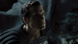 Superman wearing his black costume in Zack Snyder’s Justice League