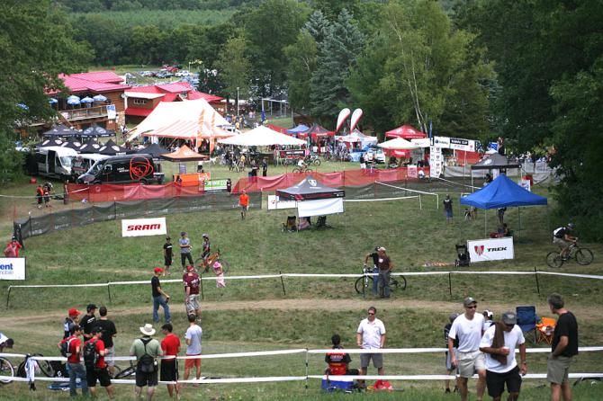 The Subaru Cup Exposition area allows easy access between vendors, team tents and spectator view points. It also becomes the center of the short track race.