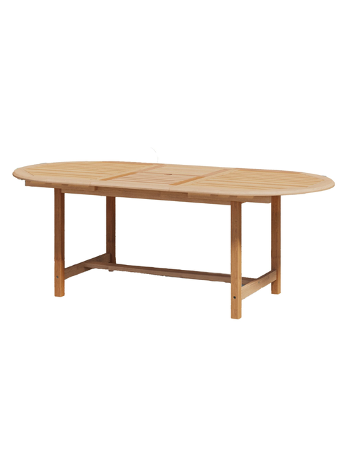 Nassau Teak Oval Extendable Outdoor Dining Table 