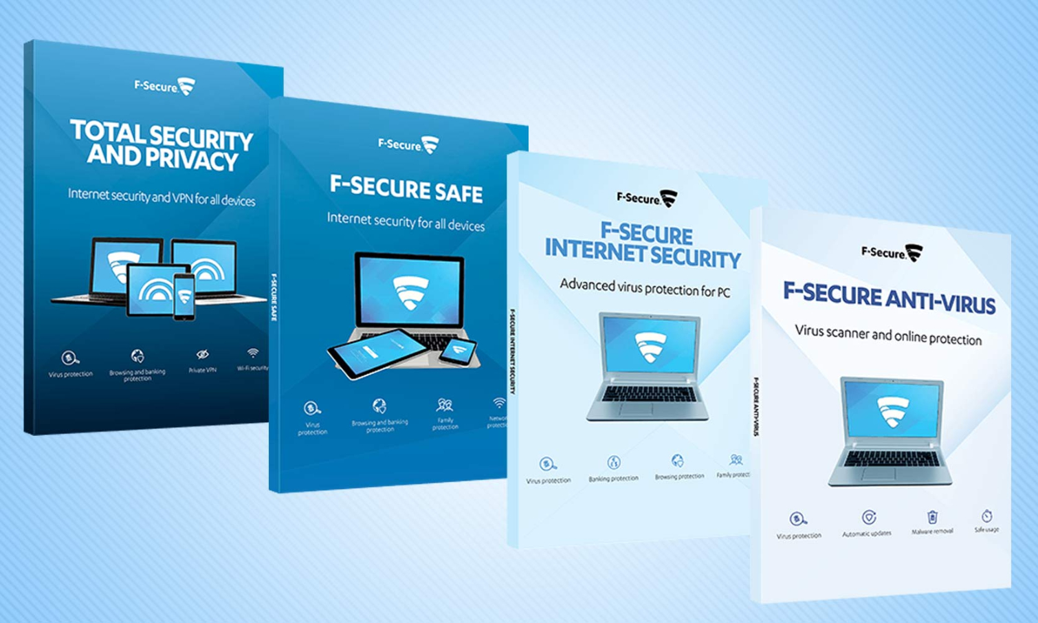 F Secure 17 F Secure Anti Virus F Secure Internet Security F Secure Safe And F Secure Total Security And Privacy Tom S Guide