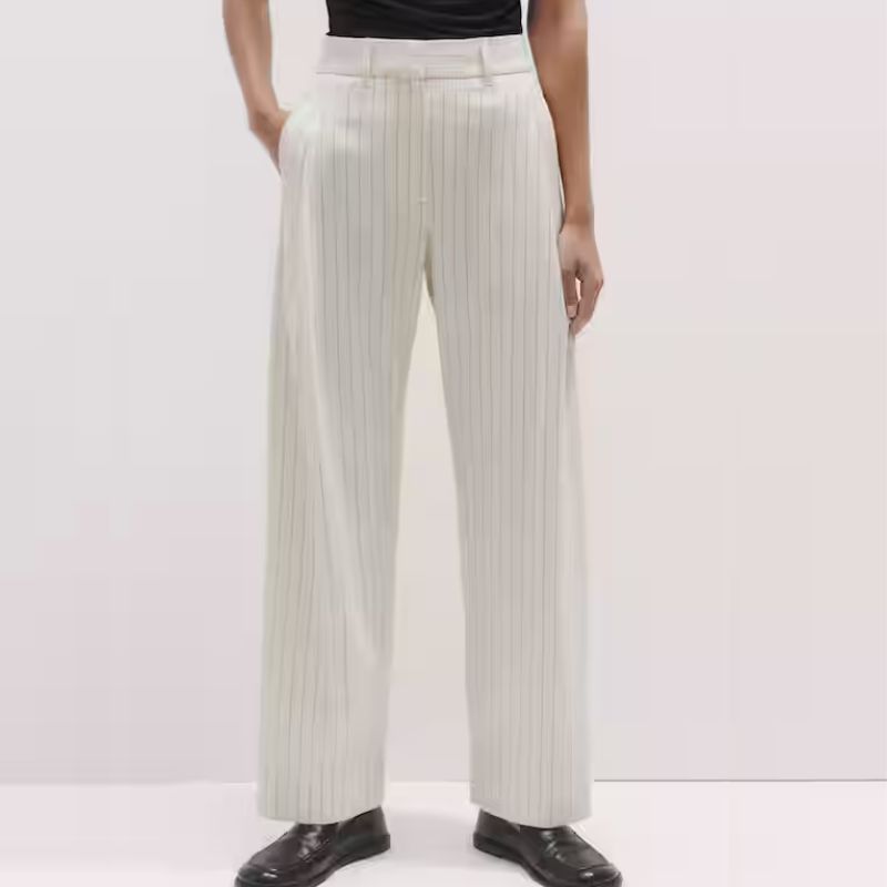 Pinstripe trousers white and black