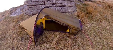 Hilleberg Akto tent pitched at Dartmoor National Park, UK