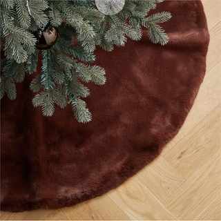 Brown faux fur tree skirt