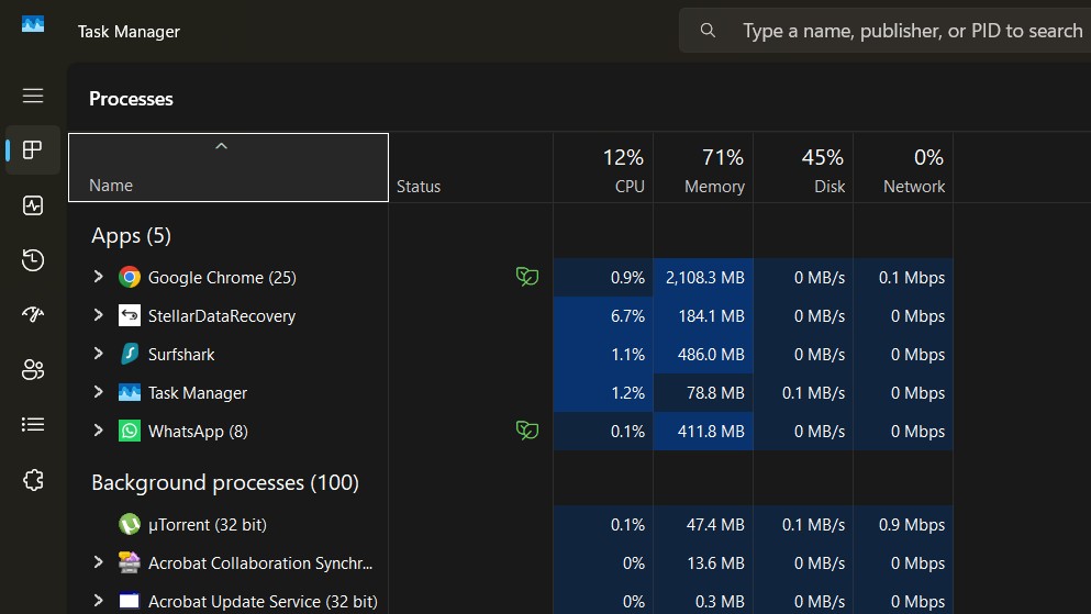 Stellar CPU utilization