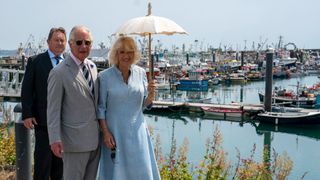 Prince Charles, Prince of Wales and Camilla, Duchess of Cornwall visit Newlyn Harbour