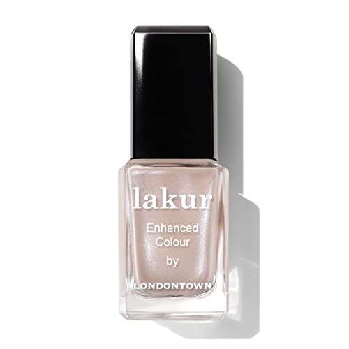 Londontown Lakur Nail Polish - Chip-Resistant, Non-Toxic, Conditions &amp;amp; Hydrates Nails | Shimmery Shimmery Champagne, Pearl, .40 Fl Oz