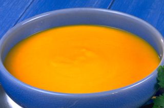 Three step carrot soup