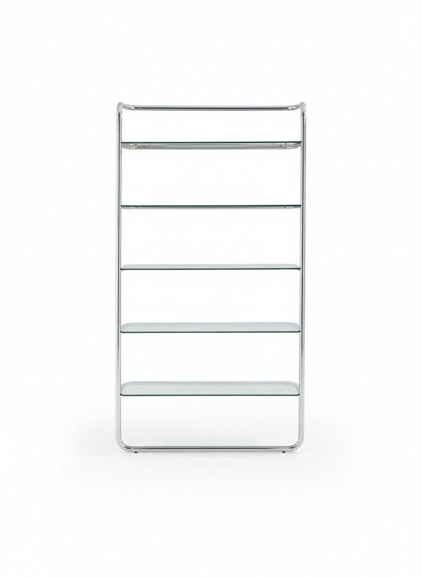 La Redoute, Giorgio Wall-Mounted Bookcase in Chrome-Plated Stainless Steel