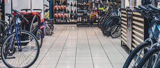 An Evans Cycles shop floor complete with bikes and accessories