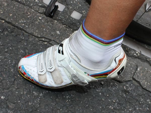 Alessandro Ballan isn't the only world champion competing in this year's Tour de France. Columbia-HTC's Bert Grabsch is the current world time trial champion and earns the right to don the rainbox stripes as well.