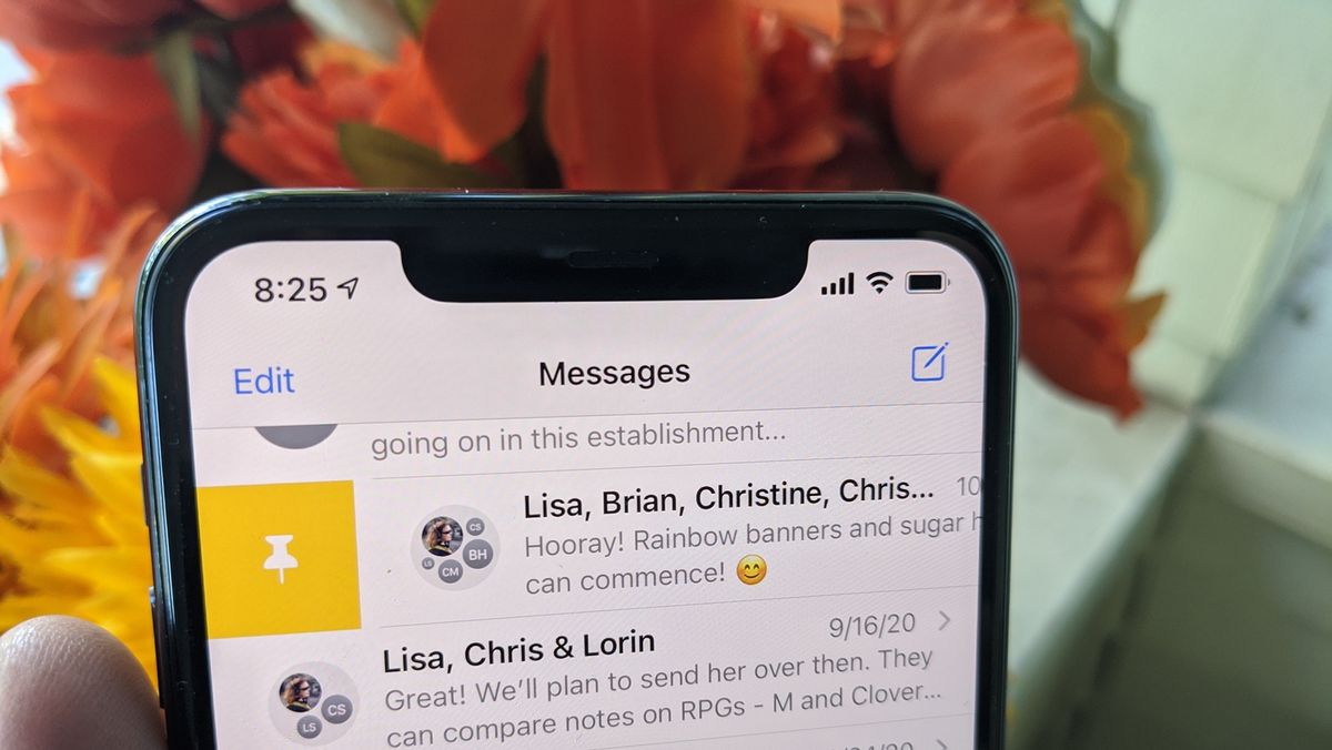 how to pin messages in iOS 14