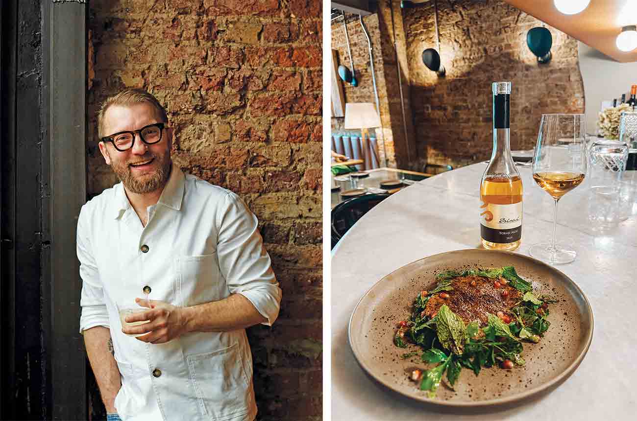 Chef-owner of The Counter, Kemal Demirasal matches Zsirai, Asz&amp;uacute; 6 Puttonyos 2019 with lamb tartare with bulgur wheat, spices and pomegranate molasses