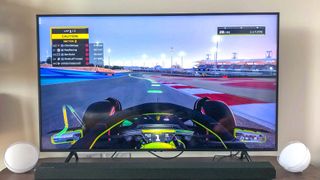 A screenshot of racing in F1 23