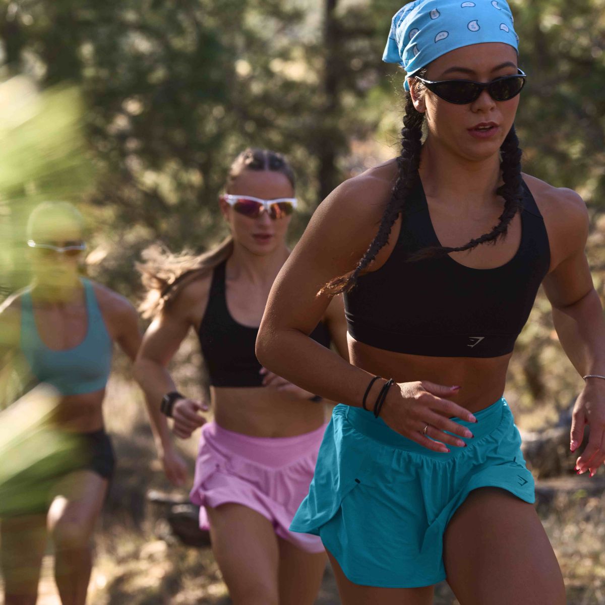 models running in new gymshark collection