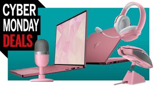 A bunch of Razer Quartz pink gaming gear for cyber monday.